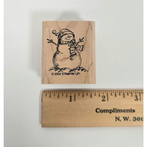 Vintage Stampin Up Snow Globe Stamps Set of 7 Christmas Snowman Castle Crafts - Picture 10 of 16